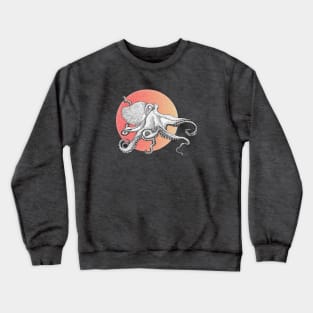 Space Octopus Pen Art Crewneck Sweatshirt